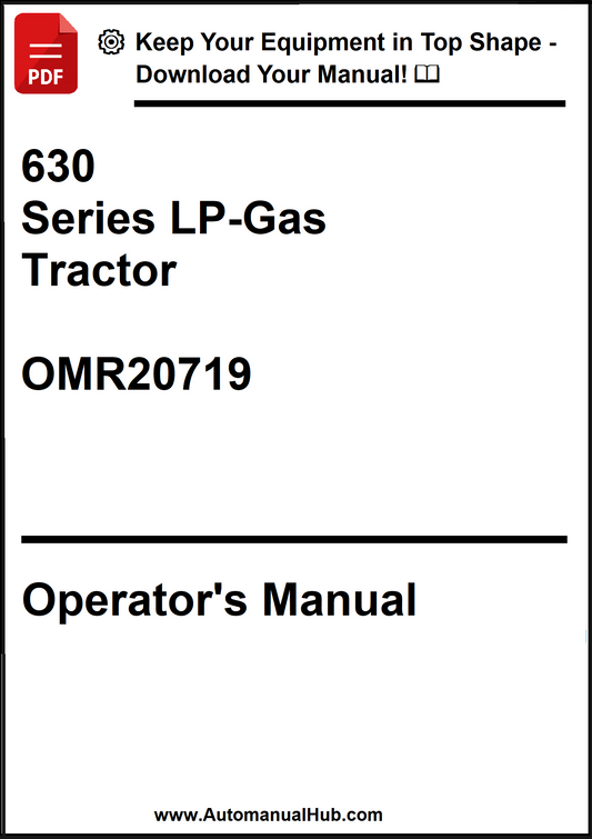 John Deere 630 Series LP-Gas Tractor Operator’s Manual OMR20719 - PDF