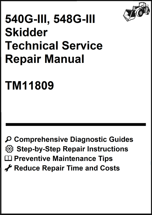 John Deere 540G-III,  548G-III Skidder Technical Service Repair Manual TM11809 - PDF