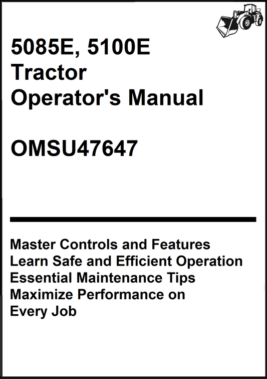 John Deere 5085E, 5100E Tractor Operator's Manual OMSU47647 - PDF