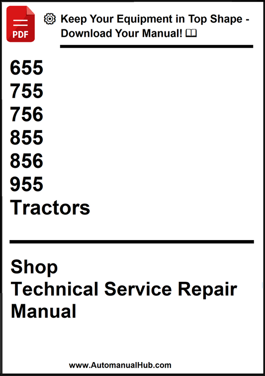 John Deere 655-755-756-855-856-955 Tractors Shop Technical Service Repair Manual - PDF
