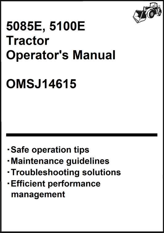 John Deere 5085E, 5100E Tractor Operator's Manual OMSJ14615 - PDF