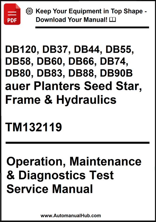 Manual cover for a technical service manual with product names and model numbers on a white background.