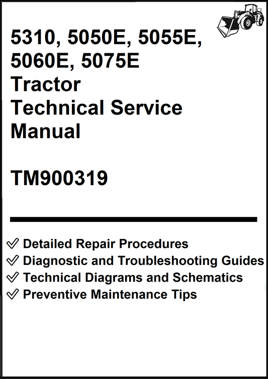 John Deere 5310, 5050E, 5055E, 5060E, 5075E Tractor Technical Service Manual TM900319 - PDF