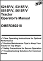 John Deere 5215F/V, 5315F/V, 5515F/V, 5615F/V Tractor Operator's Manual OMER360218 - PDF