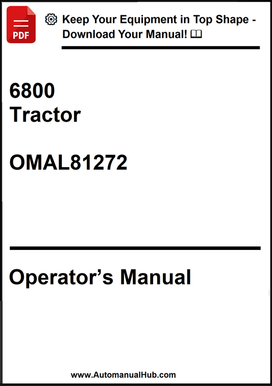 John Deere 6800 Tractor Operator’s Manual OMAL81272 - PDF
