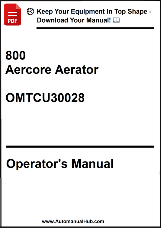 John Deere 800 Aercore Aerator Operator's Manual OMTCU30028 - PDF