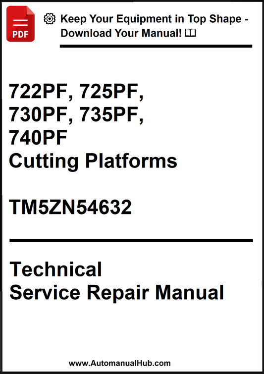 John Deere 722PF, 725PF, 730PF, 735PF, 740PF Cutting Platforms Technical Service Repair Manual TM5ZN54632 - PDF