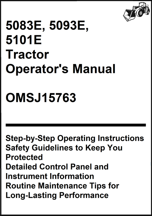 John Deere 5083E, 5093E, 5101E Tractor Operator's Manual OMSJ15763 - PDF