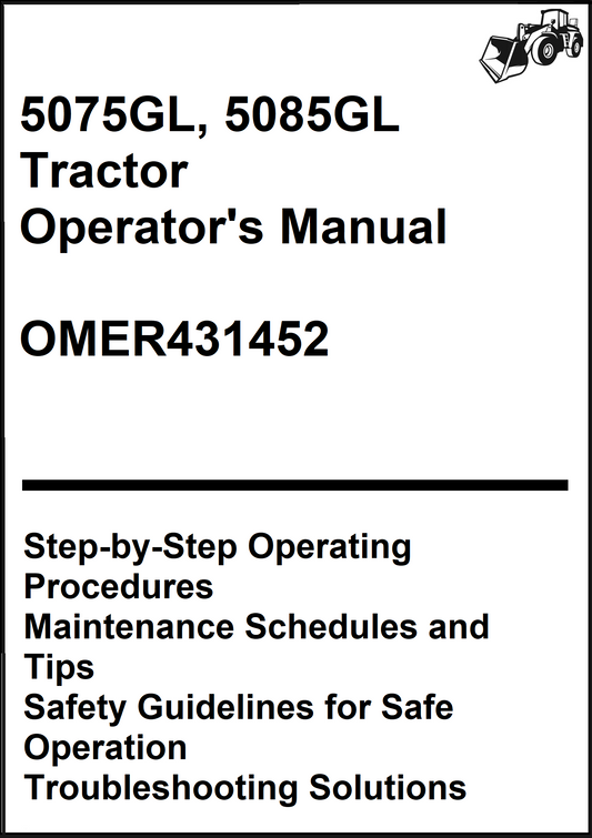 John Deere 5075GL, 5085GL Tractor Operator's Manual OMER431452 - PDF
