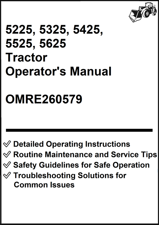 John Deere 5225, 5325, 5425, 5525, 5625 Tractor Operator's Manual OMRE260579 - PDF