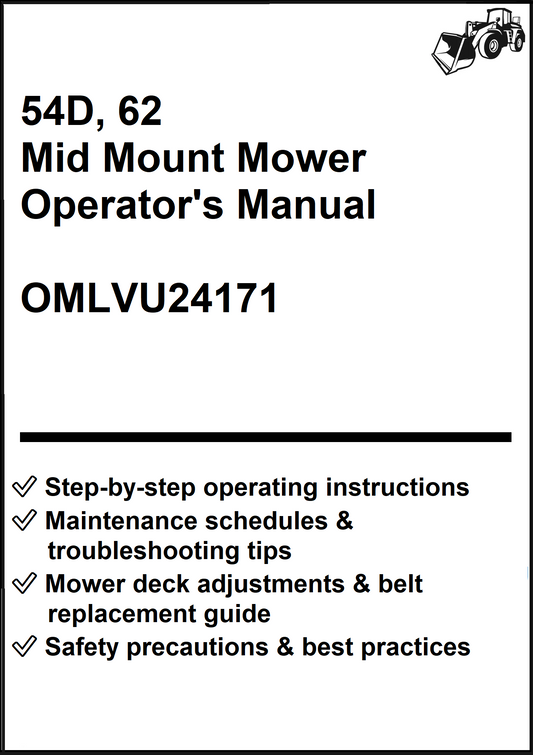 John Deere 54D, 62 Mid Mount Mower Operator's Manual OMLVU24171 - PDF