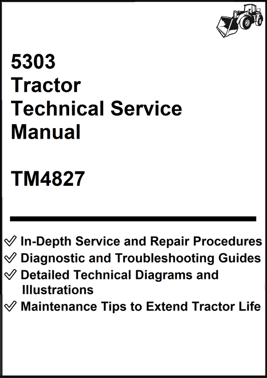 John Deere 5303 Tractor Technical Service Manual TM4827 - PDF