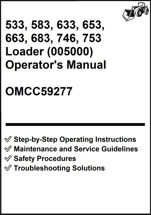 John Deere 533, 583, 633, 653, 663, 683, 746, 753 Loader (005000) Operator's Manual OMCC59277 - PDF