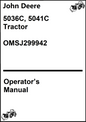 John Deere 5036C, 5041C Tractor Operator's Manual OMSJ299942 - PDF
