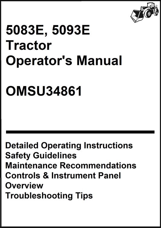 John Deere 5083E, 5093E Tractor Operator's Manual OMSU34861 - PDF