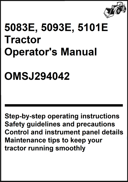 John Deere 5083E, 5093E, 5101E Tractor Operator's Manual OMSJ294042 - PDF