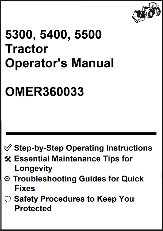 John Deere 5300, 5400, 5500 Tractor Operator's Manual OMER360033 - PDF