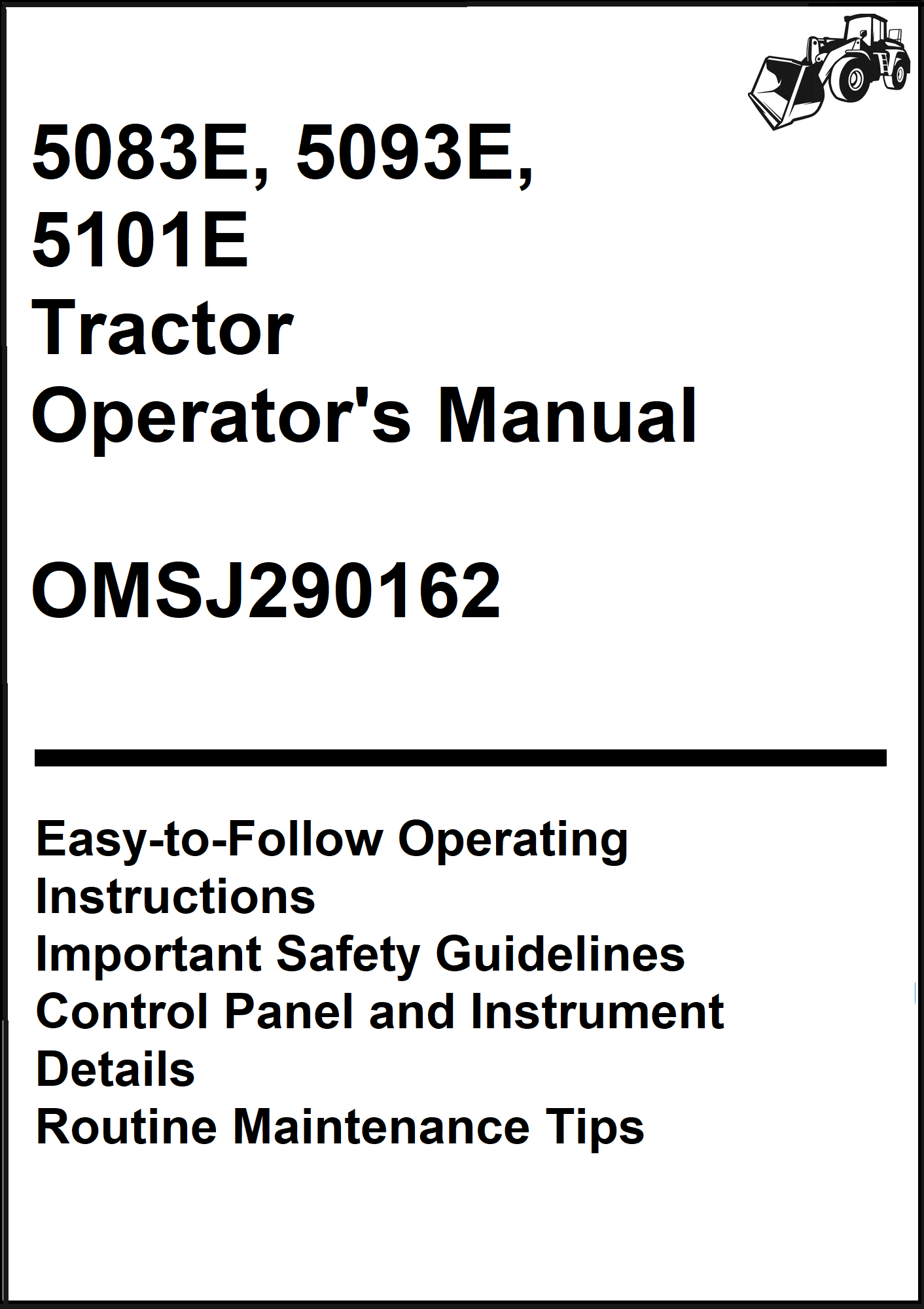 John Deere 5083E, 5093E, 5101E Tractor Operator's Manual OMSJ290162 - PDF