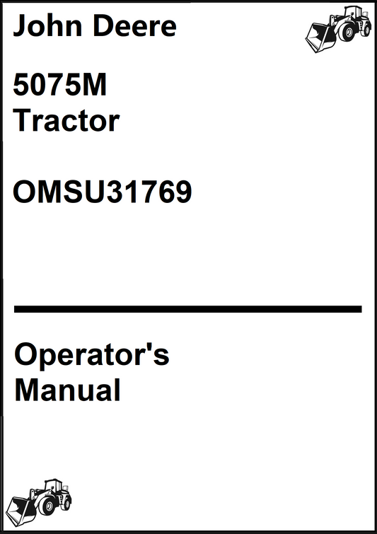 John Deere 5075M Tractor Operator's Manual OMSU31769 - PDF