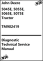John Deere 5045E, 5055E, 5065E, 5075E Tractor Diagnostic Technical Service Manual TM902419 - PDF