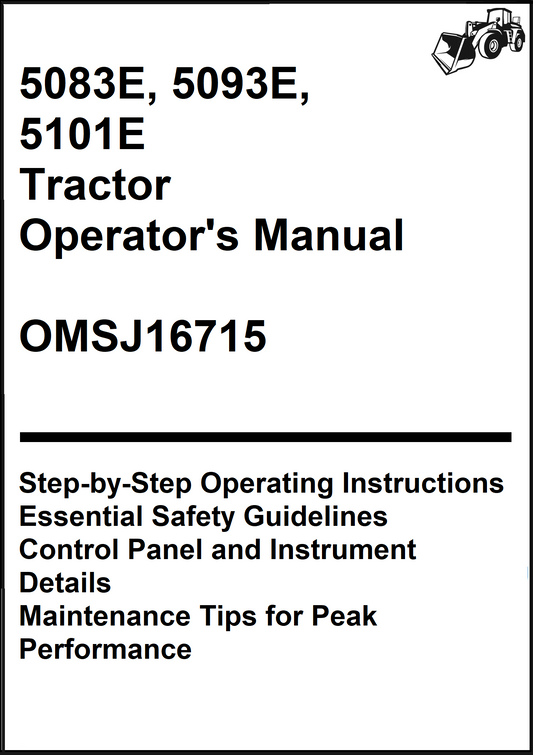 John Deere 5083E, 5093E, 5101E Tractor Operator's Manual OMSJ16715 - PDF