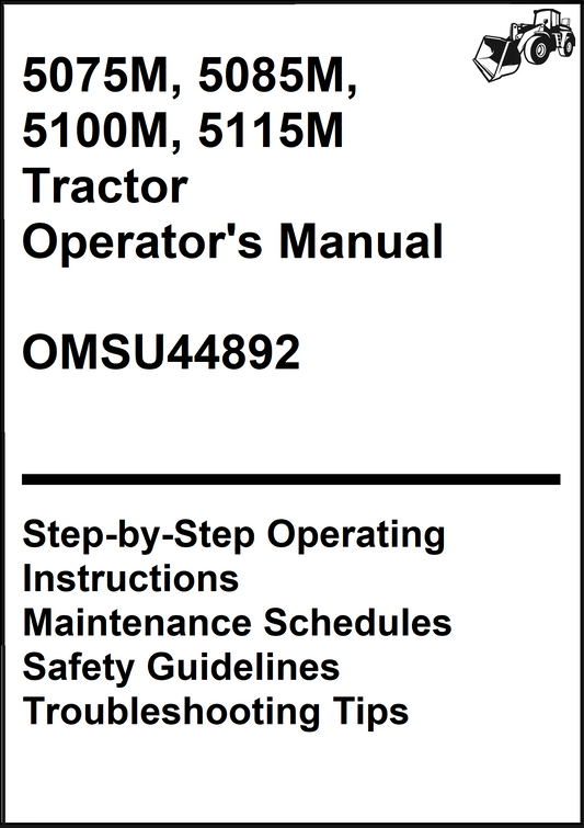John Deere 5075M, 5085M, 5100M, 5115M Tractor Operator's Manual OMSU44892 - PDF
