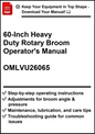 John Deere 60-Inch Heavy Duty Rotary Broom Operator's Manual OMLVU26065 - PDF
