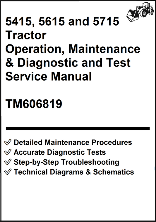John Deere 5415, 5615 and 5715 Tractor Operation, Maintenance & Diagnostic and Test Service Manual TM606819 - PDF