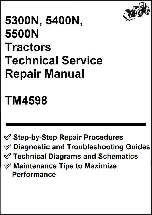 John Deere 5300N, 5400N, 5500N Tractors Technical Service Repair Manual TM4598 - PDF
