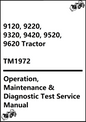 John Deere 9120, 9220, 9320, 9420, 9520, 9620 Tractor Operation, Maintenance & Diagnostic Test Service Manual TM1972 - PDF