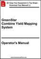 Operator's manual for GreenStar Combine Yield Mapping System on a white background