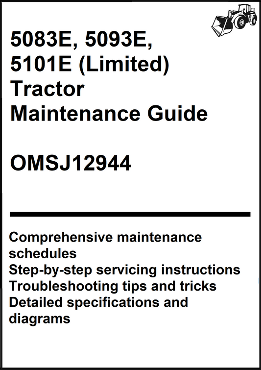 John Deere 5083E, 5093E, 5101E (Limited) Tractor Maintenance Guide OMSJ12944 - PDF