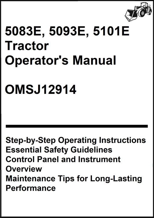 John Deere 5083E, 5093E, 5101E Tractor Operator's Manual OMSJ12914 - PDF