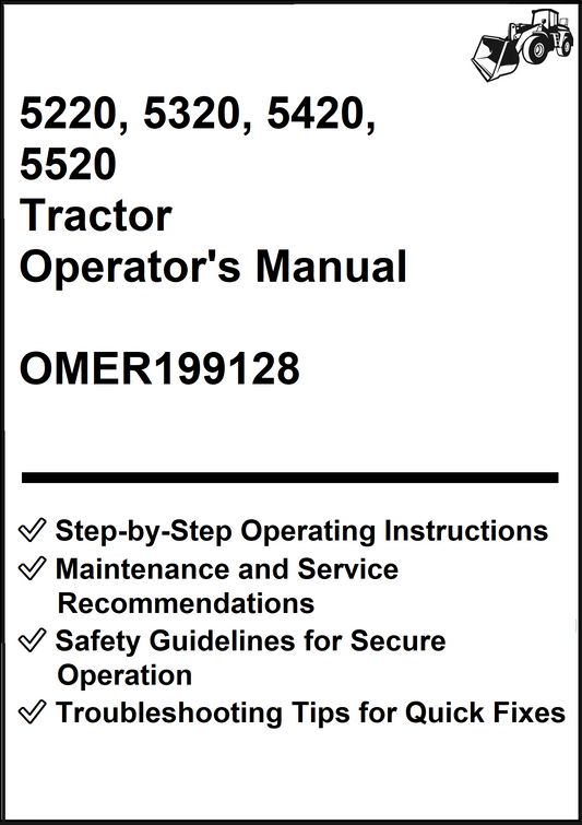 John Deere 5220, 5320, 5420, 5520 Tractor Operator's Manual OMER199128 - PDF