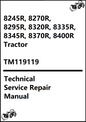 John Deere 8245R, 8270R, 8295R, 8320R, 8335R, 8345R, 8370R, 8400R Tractor Technical Service Repair Manual TM119119 - PDF
