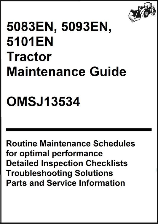 John Deere 5083EN, 5093EN, 5101EN Tractor Maintenance Guide OMSJ13534 - PDF