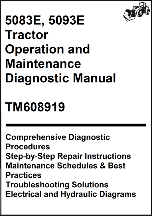 John Deere 5083E, 5093E Tractor Operation and Maintenance Diagnostic Manual TM608919 - PDF