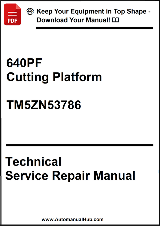John Deere 640PF Cutting Platform Technical Service Repair Manual TM5ZN53786 - PDF