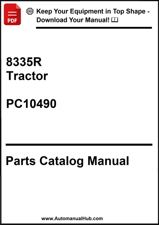 John Deere 8335R Tractor Parts Catalog Manual PC10490 - PDF