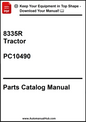 John Deere 8335R Tractor Parts Catalog Manual PC10490 - PDF