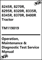 John Deere 8245R, 8270R, 8295R, 8320R, 8335R, 8345R, 8370R, 8400R Tractor Operation, Maintenance & Diagnostic Test Service Manual TM119019 - PDF
