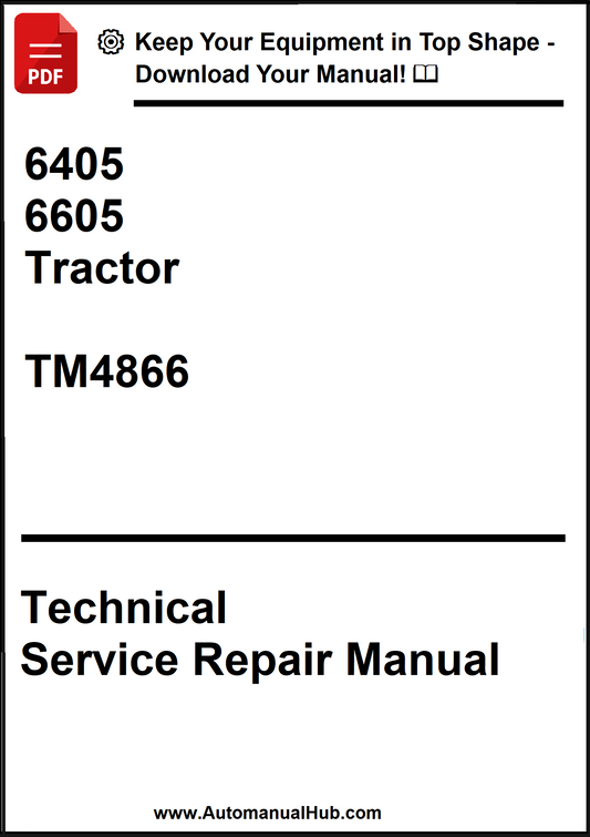 John Deere 6405, 6605 Tractor Technical Service Repair Manual TM4866 - PDF